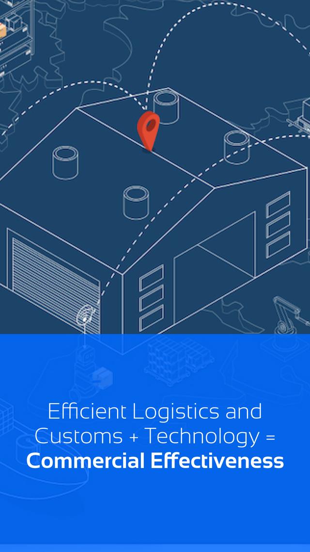 Illustration of a warehouse with optimized logistical routes, symbolizing the combination of technology and commercial efficiency that characterizes Del Bravo